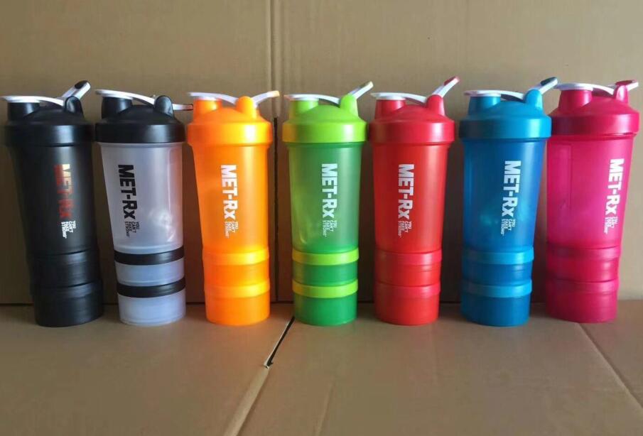 Jamaica Customer Order 400pcs Portable Mixer Shaker Bottle With Handle Mix Color Packing