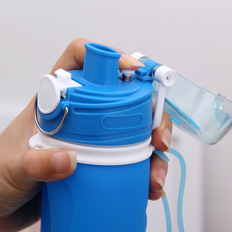 750ML Custom Collapsible Silicone Outdoor Sport Water Bottle