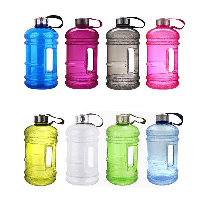 plastic water bottle 2.2L with stainless steel cap