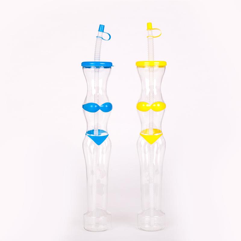 Plastic Party Glass Yard Juice Straw Cups