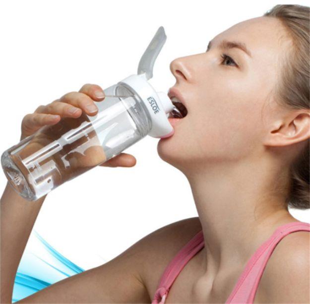 Drink Bottle without Touching the Lips of the Bottle