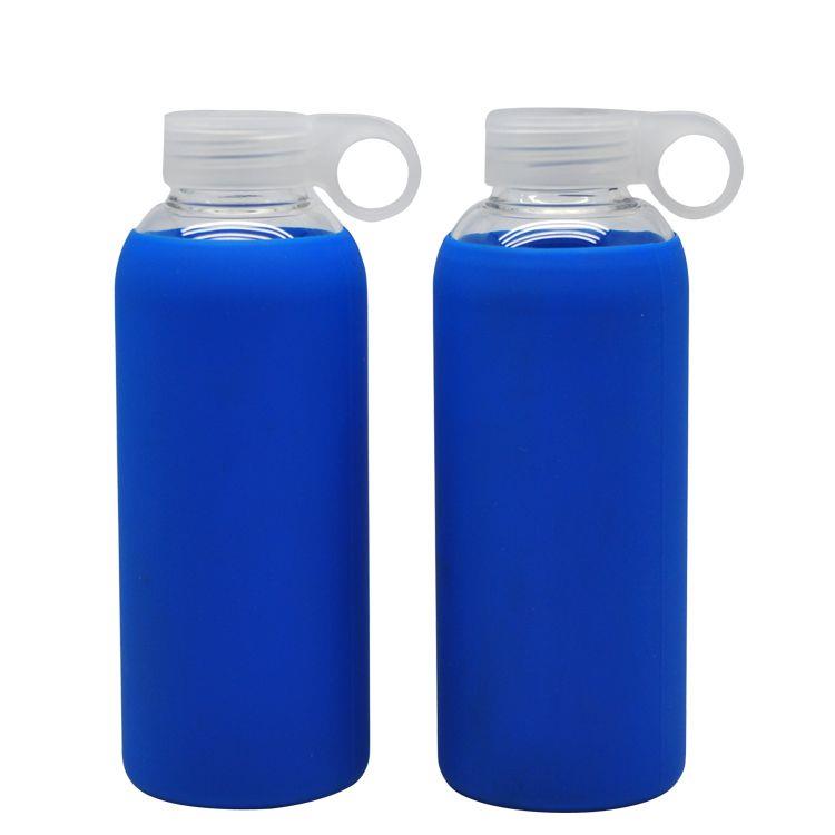 Custom Silicone Glass Water Bottle With Sleeve
