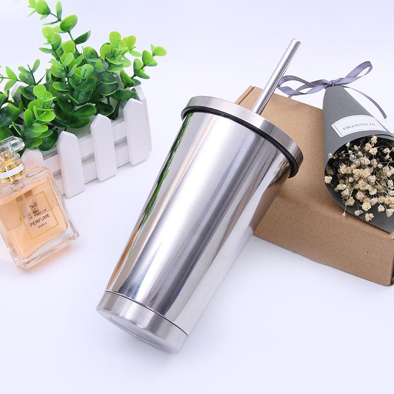 Stainless Steel Straw Cup Heat Preservation Coffee Cup
