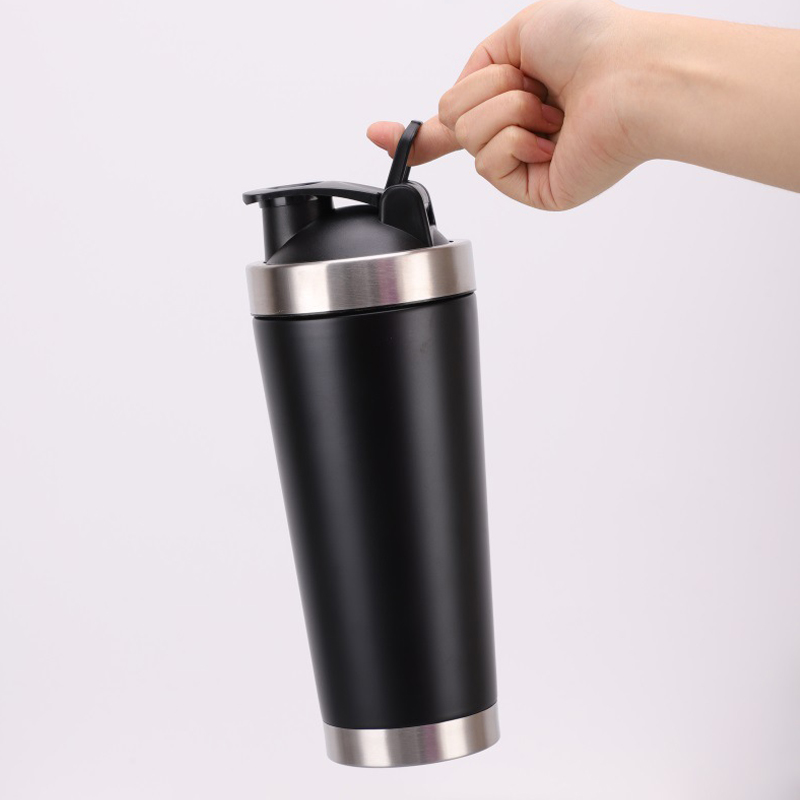 Custom made blender shaker Double walled Stainless steel Protein crystal water bottle