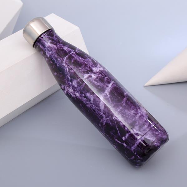  500 ml cola bottle shape insulated stainless steel water bottle with pattern