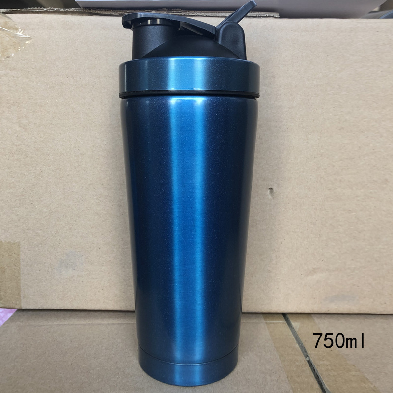 custom logo 750ml double wall vacuum insulation tumbler cups 25oz stainless steel sport water bottle protein shaker 