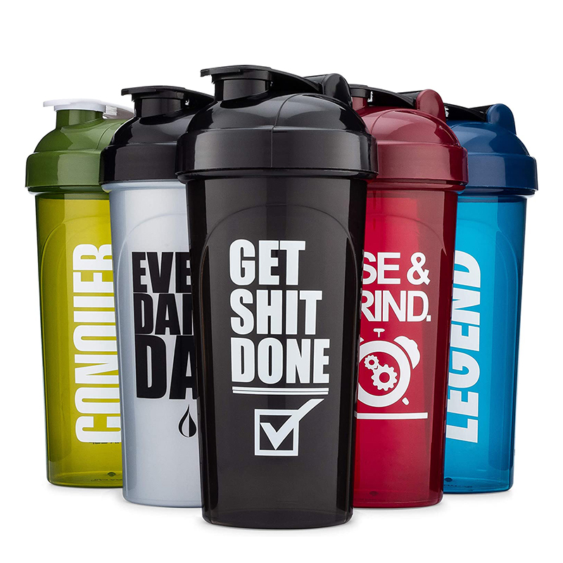 Wholesale sports bpa free plastic spice custom logo gym protein shaker bottle