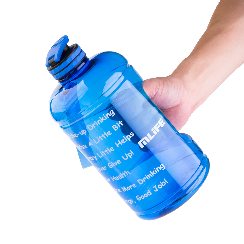2020 bpa free plastic new motivational time marker Amazon hot sale 1 gallon tritan gym water bottle 
