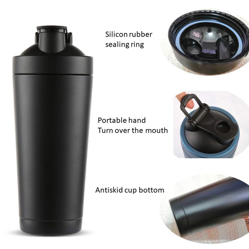 Manufacturer Locking Lid Heavy Duty Shaker Bottle, 500ml, 740ml Capacity Insulated Shaker Bottle 