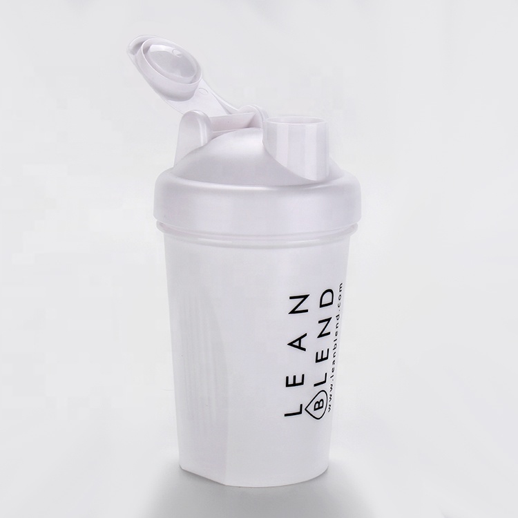 plastic shaker bottle gym fitness water bottle white protein shaker bottle