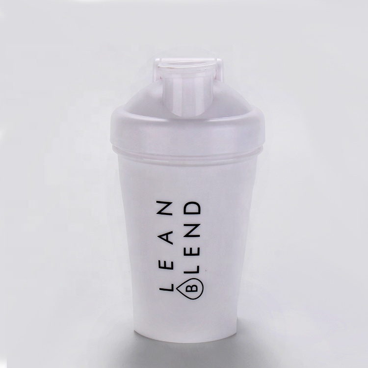 plastic shaker bottle gym fitness water bottle white protein shaker bottle