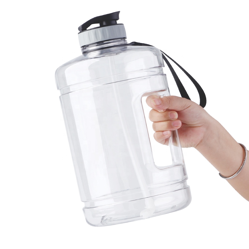 1 gallon 128 OZ wide mouth with straw BPA free gallon water bottle with motivational time marker 