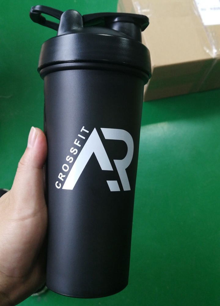 600ml black protein shaker bottle , shaker cup bpa free