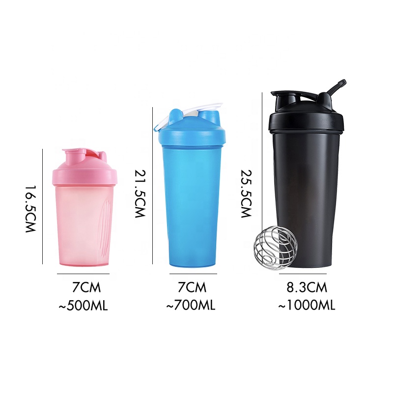 Wholesale Private Label Custom Logo Plastic Water Bottle Gym Blender Protein Shaker Water Bottle