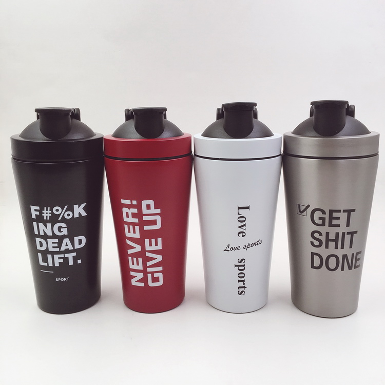 Eco Friendly Blender Custom Logo Coffee Gym Metal Stainless Steel Protein Shakers Shaker Bottle