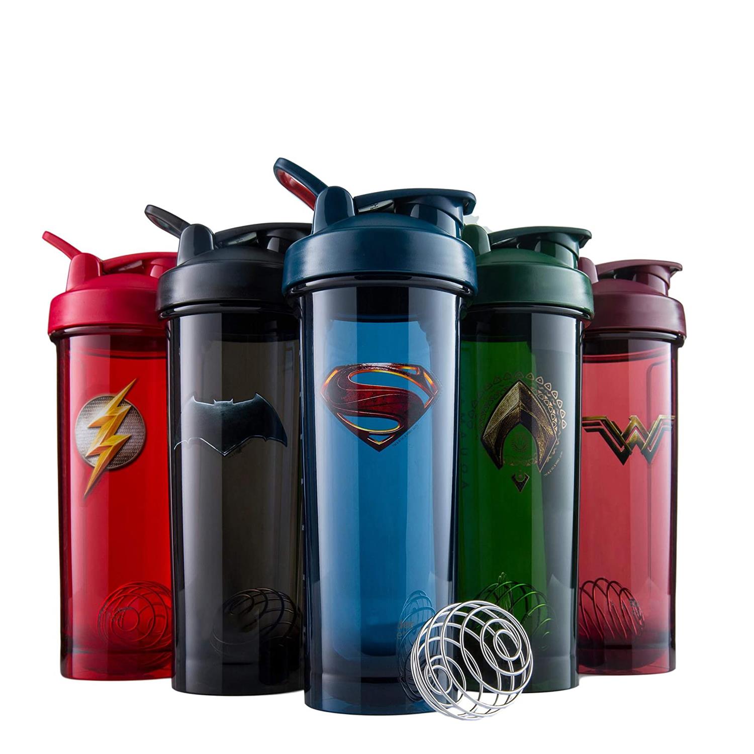GYM Protein Shaker Bottle Protein Shake Blender BPA Free Justice League Plastic Bottle