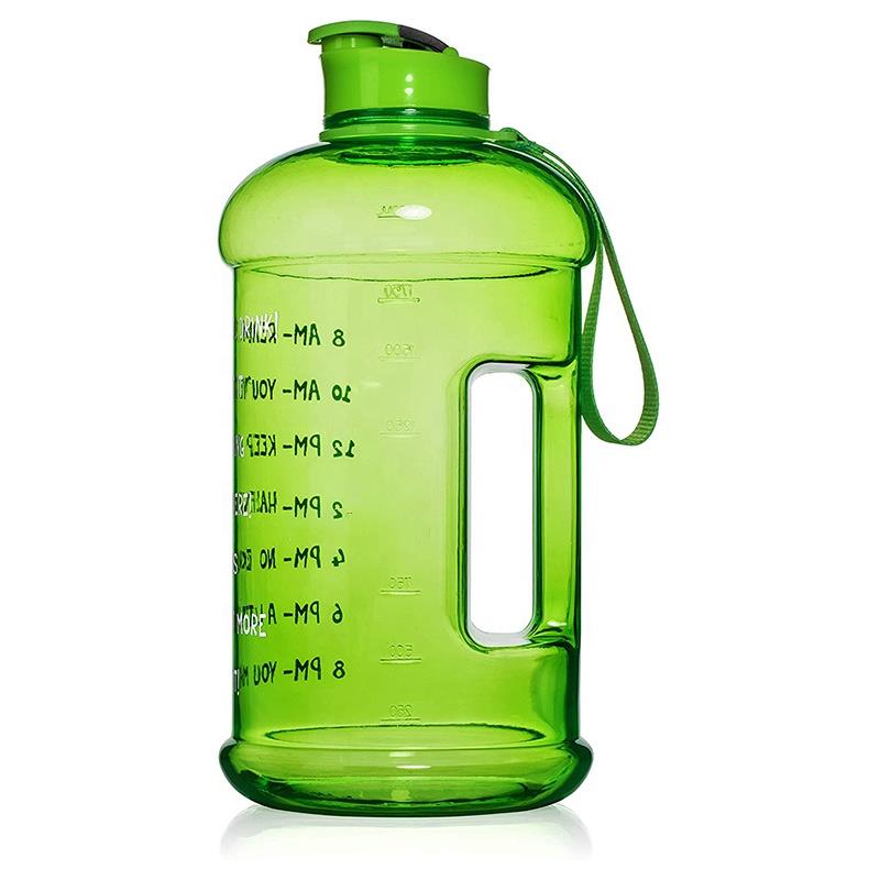2.2L Half Gallon Gym Plastic Drinking Water Bottles with Handle BPA Free Big Sports Water Jug