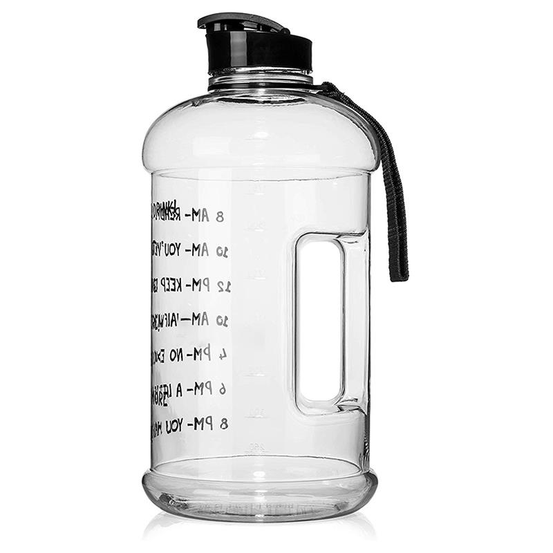 2.2L Half Gallon Gym Plastic Drinking Water Bottles with Handle BPA Free Big Sports Water Jug