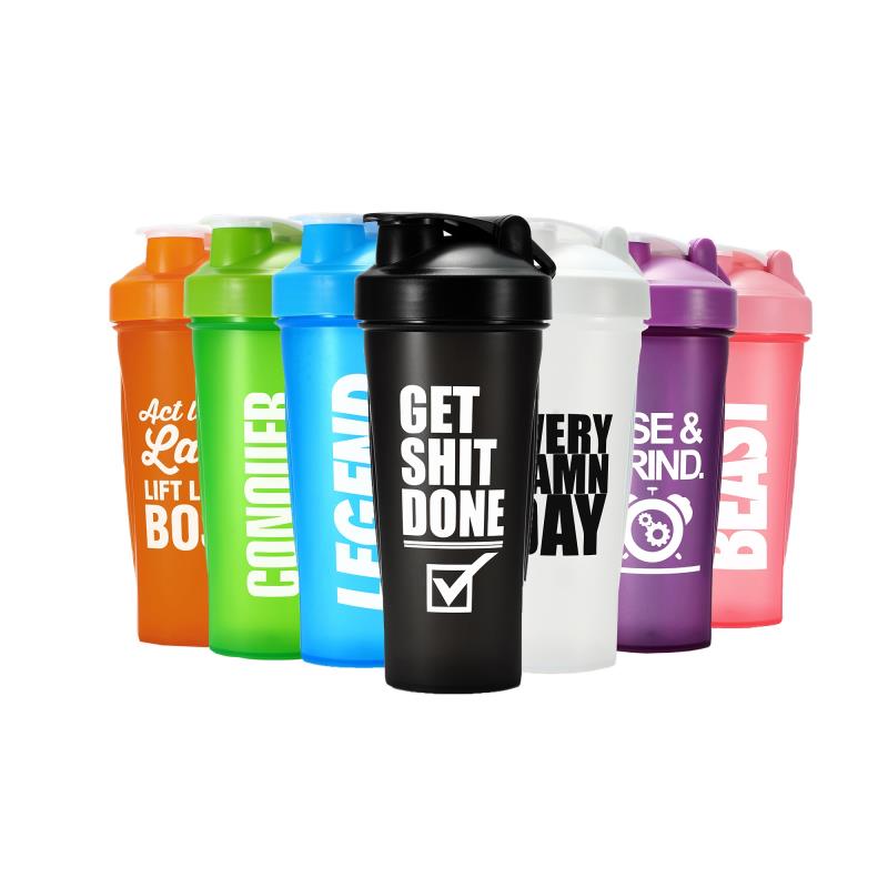 2022 ready to ship economic colorful food grade bpa free sport fitness gym plastic protein shaker bottles with fast shipment